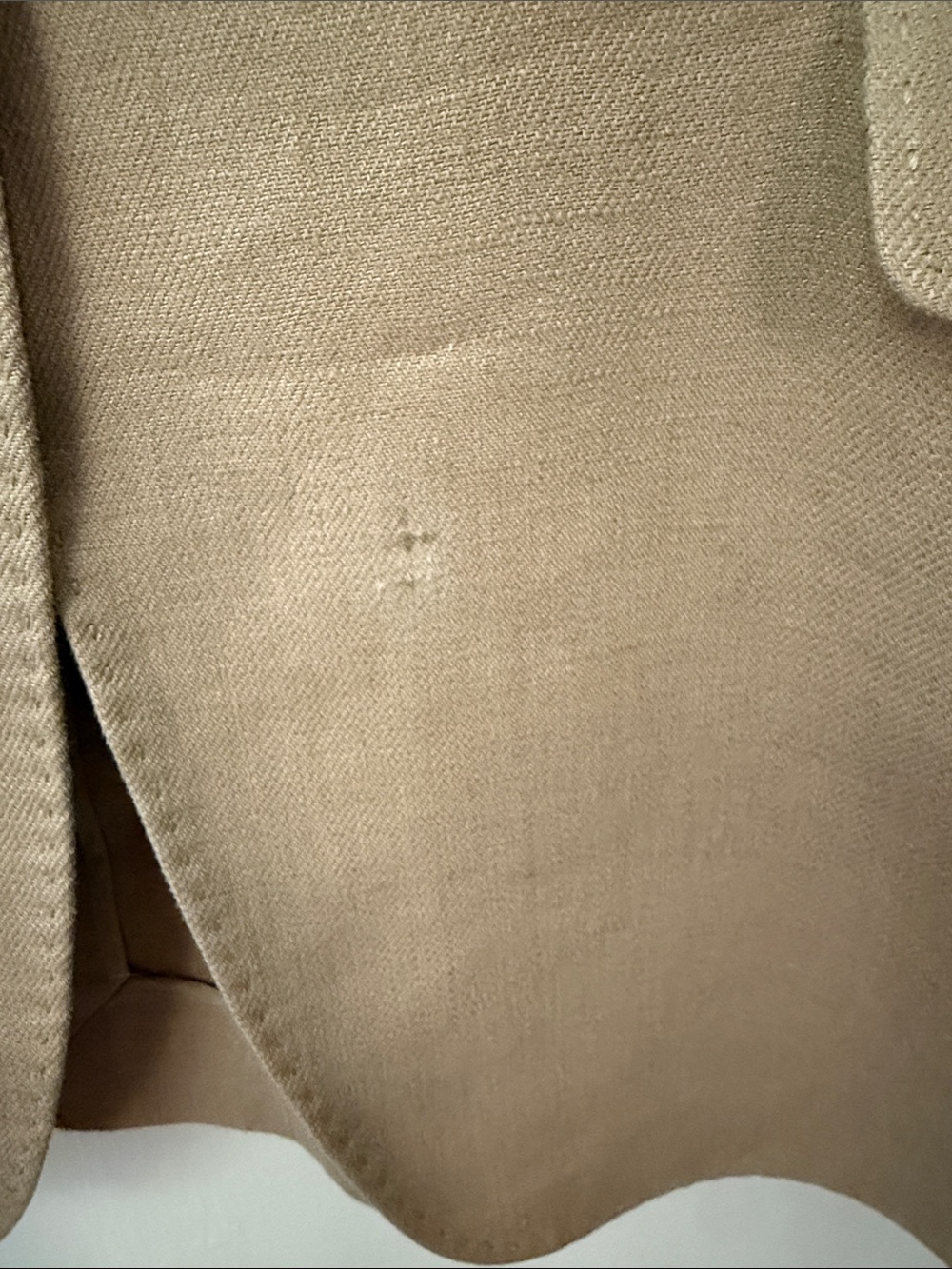 Lafayette 148 New York Tan Single-Button Linen Blazer - Picture 3 of 4